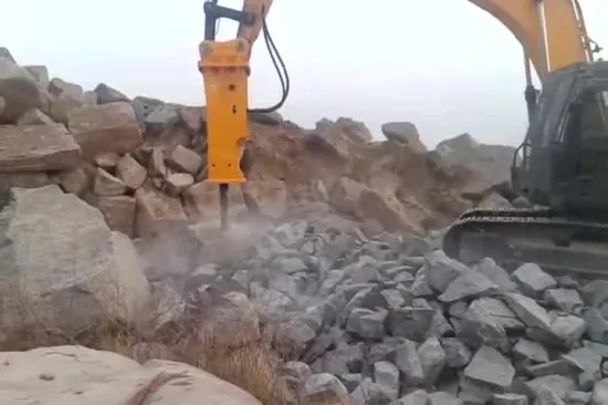 20ton 140mm cinzel tipo caixa rompedor de rocha hidráulico para escavadeira